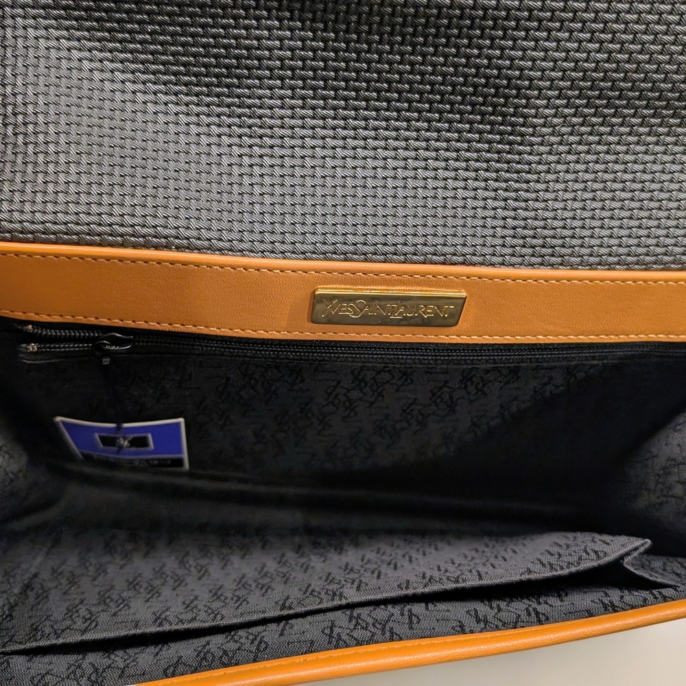 Yves Saint Laurent Black and Tan Clutch - Picture 5 of 9